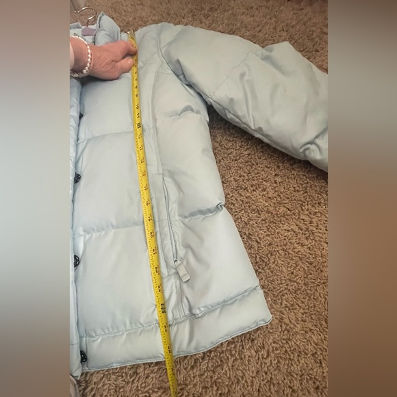 Women’s GAP down filled powder blue color puffer jacket. - Picture 10 of 11